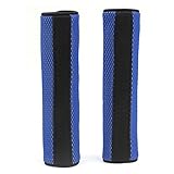uxcell 安全シートベルトカバー ナイロン スポンジ 21 x 6 x 2cm ブルー ブラック 2個入り