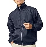 [ボグゼ] ウィンドブレーカー 作業服 ジャンパー 軽量 マイクロブルゾンEX ネイビー