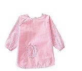 【wbss】100cm 幼稚園 保育園 洗替えエプロン スモック (ピンク)