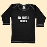 反乱インクベビー392ls1218 - 私の婆ロックス - ブラック長袖Tシャツ - 12-18ヶ月