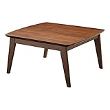 人感センサー付きスクエアこたつ フィーカ 75x75cm ブラウン