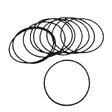 uxcell 10個 ブラック ニトリル ゴム O型 シール リング ガスケット グロメット2mm x 58mm