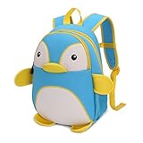 新しい男の子の女の子のバックパックペンギンの漫画のかわいい女子高生のモップのためのスクールバッグ高品質の綿