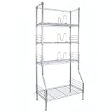 Hapilife メタルラック オープンシェルフ 5段 ポール径19.1mm 幅60×奥行35×高さ135cm 塗装仕上げ シルバー