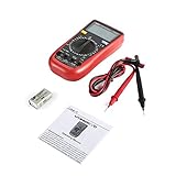 マルチメーターデジタルマルチメータユニットDC / AC電圧電流計ハンドヘルド電流計オームダイオード容量テスター5999マルチテスター（赤とグレー）