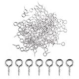 ネジヒートン 【シルバー 4x8mm】 銀 ネジ ヒートン 手芸 ハンドメイド ストラップ キーホルダー パーツ 金具 【100個入り】 きらきらぷんぷん丸 NSKR-066