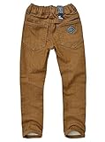 L.COPECK エルコペック ストレッチ デニムパンツ キッズ ジュニア 子供ジーンズ ロングパンツ 110cm C4483【40.キャメル】