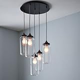 LightInTheBox 60W E27 Glass Flush Mount Light with 5 Lights Modern Home Ceiling Light Fixture Flush 