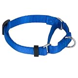 Hyhug マーティンゲール式 犬用首輪 バックル無し 耐久で丈夫なナイロン 多色 調節可能な訓練用首輪であり、小型犬、中型犬、大型犬に適用されるペット用品（スモール, ブライトブルー)