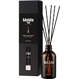 晴香堂 ムースムース 180 アンバー&ホワイトムスク リードディフューザー 芳香 日本製 幅77×高さ290×奥行77(mm)