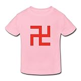 星 ２～６歳子供 半袖 男女兼用 仏教 赤 お坊さん 寺 オリジナル ティー Tシャツ Pink 5-6 Toddler