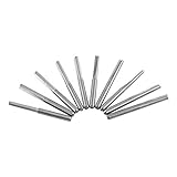 Akozon 3.175mmエンドミルダブルストレートフルートCNCフライスカッター切削工具22mm * 38mm 10本