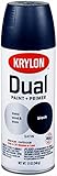 Krylon 8823 'Dual' Satin Black Paint and Primer - 12 oz. Aerosol [並行輸入品]