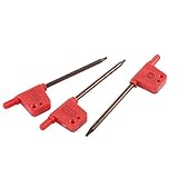 uxcell　トルクスレンチ　レンチスパナ　フラグ型　T7　長さ85mm　プラスチックハンドル　2個