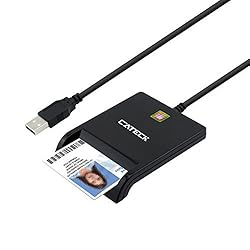 Cateck USB接続 接触型ICカードリーダー・ライタ 電子申告(e-Tax)対応住基カード対応　ブラック