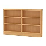 岩附(IWATSUKI) 書棚 ミディアムブラウン 高さ77cm 幅120 奥行17.5 スリム 幅木よけ加工無し 日本製 CS-W120-H77SMB