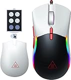 EKSA ゲーミングマウス 有線 USB接続 ウエイト調整可能 RGBマウス 光学式 マウスカバー交換可能 7個プログラムボタン DPI調節