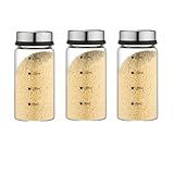 ガラス調味料缶調味料箱塩缶味の素収納箱砂糖缶キッチン調味料缶唐辛子調味料瓶味付け缶砂糖容器調味料ポット調味料収納こしょう調味料缶塩調味料入れ七味箱粉容器200ML*3-E