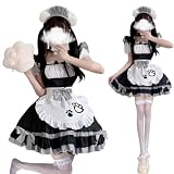 [AOTYP] メイド服 メイドコスプレ コンカフェ メイド ショート丈 ネコ娘 可愛い ドレス レディース メンズ 大きいサイズ 猫爪 イベント パーティー 大人 女装 ハロウィン ブラック5XL