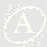 Brewster WPM99284 Wall Pops for Baby Peel and Stick Large Monogram So Hampton, Ivory [並行輸入品]