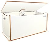 (リトルヘルパー) Little Helper おもちゃ収納ボックス ホワイト 頑丈な木製 お子様用チェスト 整理整頓用 ゆっくり閉まる蝶番付き ラージサイズ