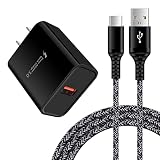 急速充電器 type-c Android充電器 qc3.0充電器 18W/3A スマホ充電器 Type-C 急速充電 USB-Cケーブル 1.83m/1本 QC3.0アダプター アンドロイド充電器 タイプCコード 携帯急速充電器 Galaxy急速充電器 USB充電器 type c acアダプター タイプC電源コード USBコンセント 急速充電 USB電源アダプタ (フルブラック)