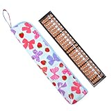 楽しく計算おしゃれそろばんセット(木製・23桁)　いちごとリボンで満点ラブリー（ライトブルー）　日本製　N5707520