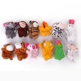 12pcsセット　指人形セット　フィンガーパペット　動物　家族みんなで指人形　子供大好き