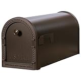 Gibraltar DM160V01 Designer Steel Post Mount Mailbox with Decorative Frame in Venetian Bronze by Gib