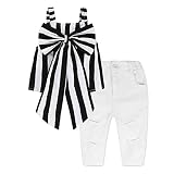 XYGJP 子供服 上下セット キッズ 女の子 プリンセス 薄い ベアトップ ジーンズ セットアップ