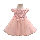 Candykidsベビードレス ベビーデイジー 結婚式 セレモニードレス フォーマルドレス 子供服 女の子 　赤ちゃん お宮参り ベビードレス フォーマルドレス (80CM, ピンク)