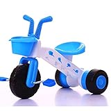 キッズTricyclesミニバイクシンプルな屋内屋外1-5年の青いプラスチック製の自転車
