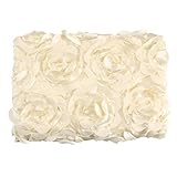 NaiFei新生児9Dローズの花の写真写真の背景ブランケットラグ (ベージュ)