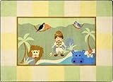 Joy Carpets Kid Essentials Active Play & Juvenile Lil' Explorer Rug Multicolored 5'4 x 7'8 [並行輸入品]