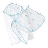 エイデンアンドアネイ / Aden+Anais Hooded towel stes 3031 (カラー：Hide & sea)