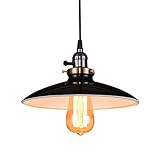Fuloon Retro Industrial Edison Ceiling Light 1 Light Metal Shade Loft Coffee Bar Kitchen Hanging Pen