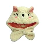 【SiShuNon/シシュノン】ウサギネコモコモコボアメット ボア ベビー 帽子 ウサギ ネコ S 15 ホワイト
