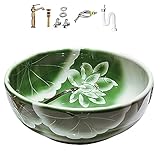 Tinse 洗面ボール 洗面ボウルセット 手洗い鉢 洗面台 洗面鉢 高級排水金具付き 手洗い器 洗面器 洗面所 陶器 トイレ 大型洗面ボウル リフォーム 和風 洋風 室内 室外