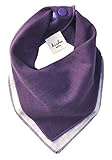 Kishu Baby Girl Bandana Bib, Solid Reversible, One Size Multicolor (purple/white) by Kishu Baby