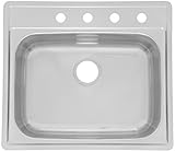 Kindred SSK854NB Single Bowl Stainless Steel 21.5x22in. Topmount Sink [並行輸入品]