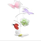 Butterfly Dragonfly Ladybug Flower Bee Multi-Layered Nylon Mesh Mobile Decorations Decorate Baby Nur