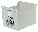 サンコープラスチック ファイルボックスワイド ポルカ グレー 515390