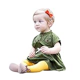 新生児乳児赤ちゃん服、balakieガールソリッドショートスリーブポケットプリンセスドレス服 3T グリーン BK-15989