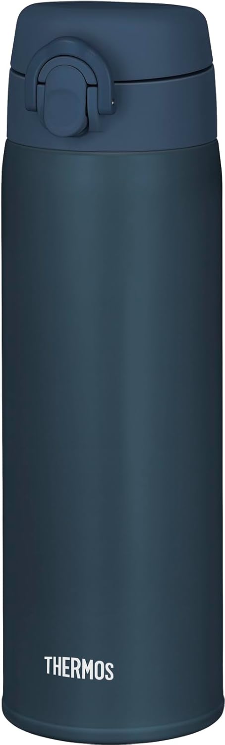 【Amazon.co.jp限定品】サーモス 水筒 真空断熱ケータイマグ 500ml ダークネイビー 飲み口外せてお手入れ簡単 超軽量コンパクトタイプ ワンタッチオープン ステンレス ボトル 保温保冷 JOF-500 DNVY