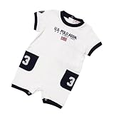 [ユーエスポロ] U.S. POLO ASSN. (BABY) ベビー服 半袖ショートオール USP27982WH Sサイズ