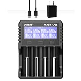 XTAR(エクスター) L8 バッテリーチャージャー USB充電器/Li-ion 1.5V・Ni-MH 1.2V AAタイプAAAタイプ 単三・単四形充電池 Type-C 高速充電対応 充電器 8本同時ニッケル水素電池と1.5Vリチウム電池の同時混合充電が可能 0V活性化