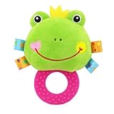 Edtoy赤ちゃん早期教育おもちゃFrogs Rattles柔らかい布手Ringing Toy