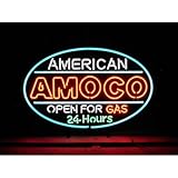 ネオンサイン アモコ 24時間営業 AMOCO 24HRS ネオン管 ネオンライト 店舗照明 ガレージ アメリカン雑貨