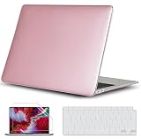 GVTECH MacBook Air 13.6インチ 2025 2024 2023 2022年発売 M4 A3240 M3 A3113 M2 A2681 用ケース、クリスタルクリアケース、プラスチックハードシェル&キーボードカバー&スクリーンプロテクター、MacBook Air13.6対応, メタリックローズゴールド