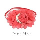 Hollazilla(ホラズイラ) 女児 シフォン 真珠 頭箍 薔薇 リボン 撮影 道具 真珠 花 髪飾り ティアラ